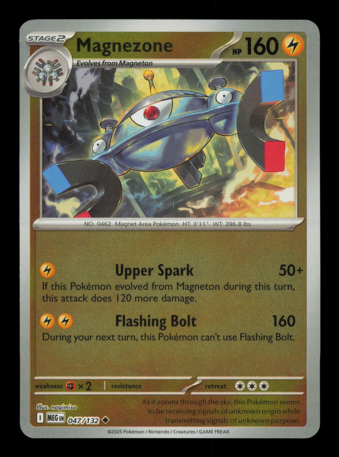Magnezone Uncommon ME01: Mega Evolution 047/132 Reverse Holo NM