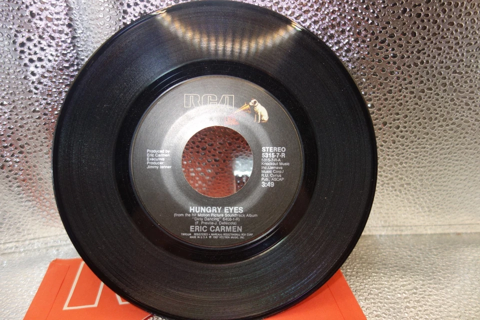 Eric Carmen Hungry Eyes Tom Johnston Where Are You Tonight 1987 Rca 45 - Image 2 of 2