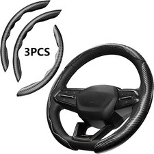 3 Piece Carbon Fiber Steering Wheel Cover,Car Steering Wheel Cover for Men/Women