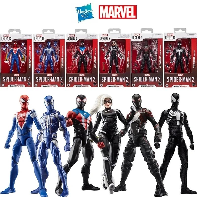 Figuras Spider-Man 2 Marvel Legends Gamer Verse Videojuego Miles Morales Parker
