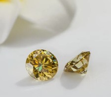 3 Ct Round Cut Natural Yellow Color Loose Lab Grown CVD Diamond VVS1 Certified