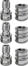 Commercial Grade High Pressure Coupling Kit,3/4in Quick Connect Hose Connectors