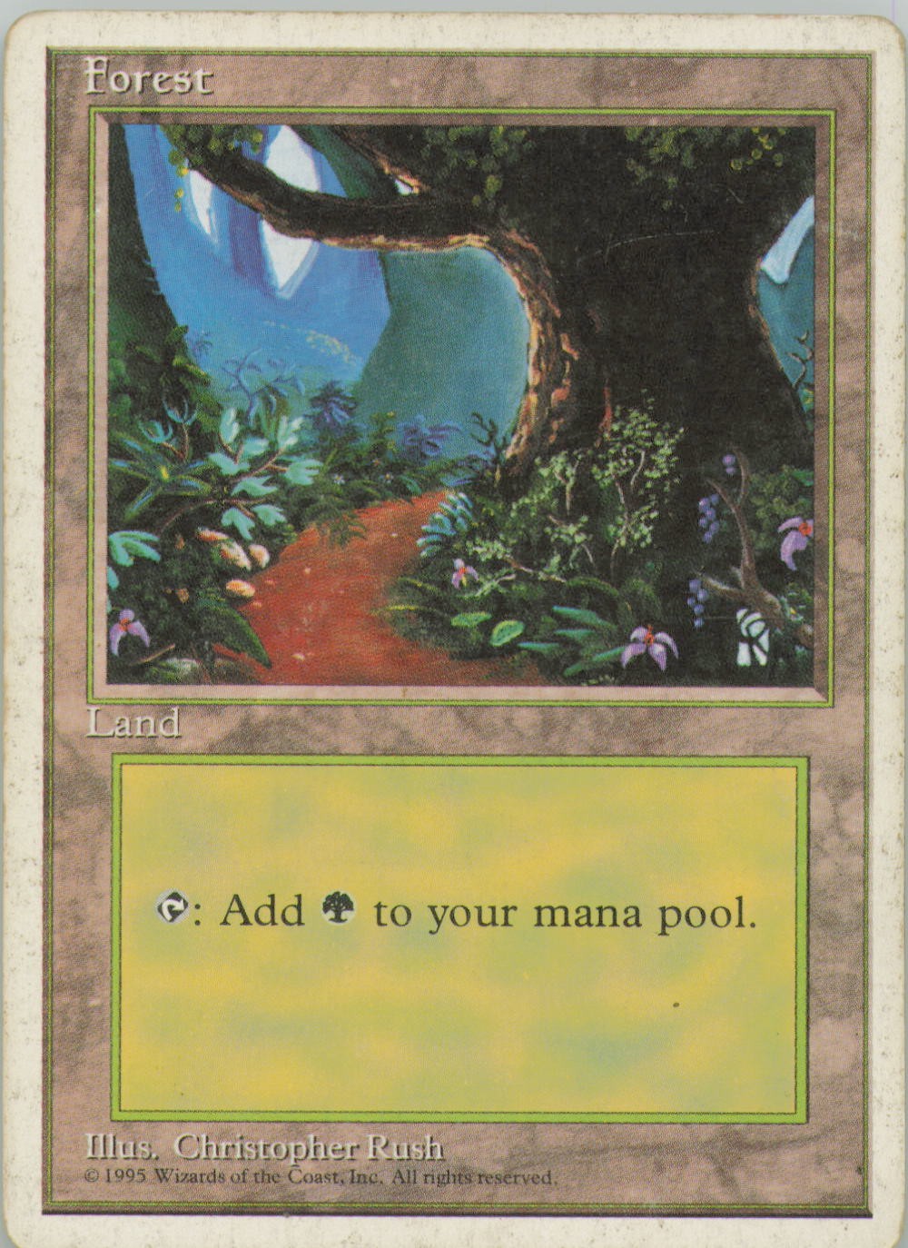 FOREST (B) 175 LAND FOURTH EDITION MAGIC: THE GATHERING MP