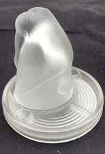 McKee Frosted Crystal Bottoms Up Shot Glass 77725 W Original McKee Frost Coaster