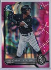 2022 Bowman Chrome Purple Lava Refractor Misael Gonzalez #117/199 Chicago White