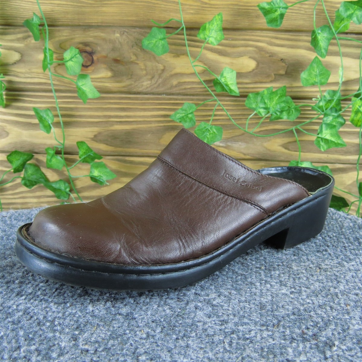 Josef Seibel Women's Clog Mule Brown Leather Sz 39 Medium Used