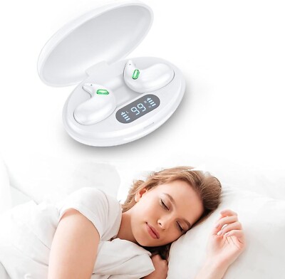 ESSONIO Schlaf-Kopfhörer Bluetooth, IPX5, 7h Musikzeit, 2g, mit Mikrofon, Weiß.