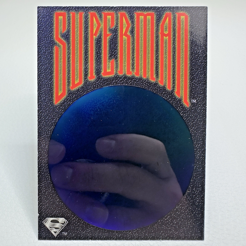 1994 Skybox DC Master Series Superman Skydisc Blue #SD2 Hologram Card - LP-NM