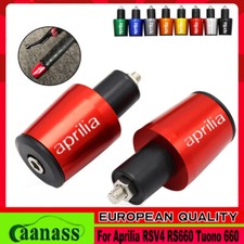 For Aprilia RSV4 RS660 Tuono 660 7/8" 22mm CNC Handlebar Grip Handle Bar End RED