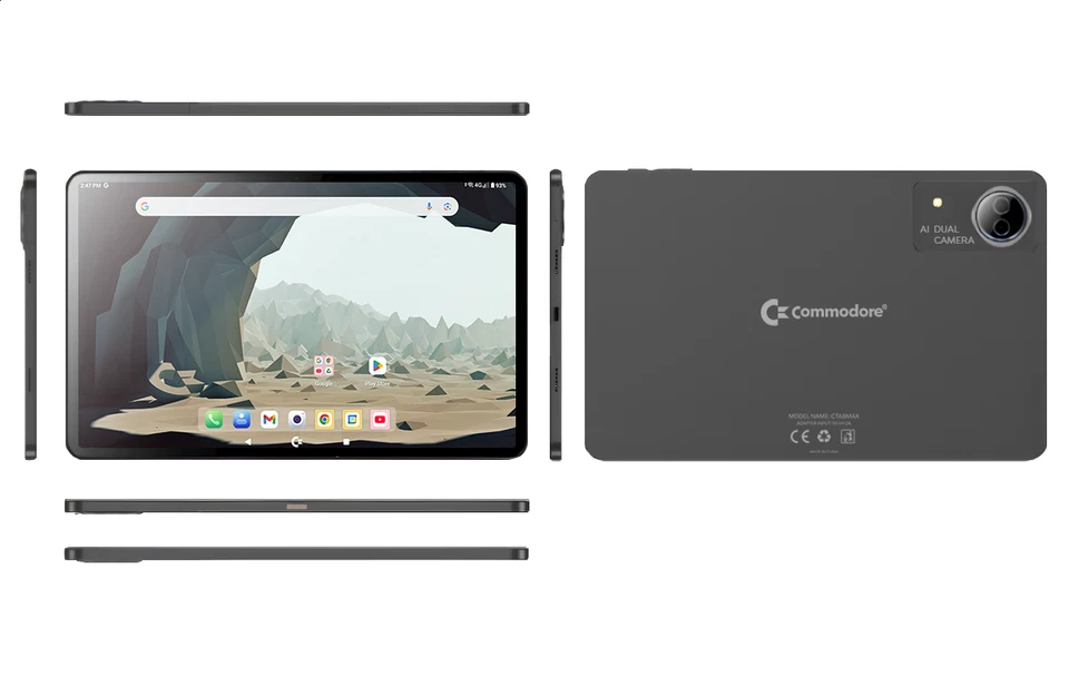Commodore CTAB MAX - Tablet 12'' Snapdragon, 128Gb+8Gb, Android 15, WI-FI+4G - Immagine 4 di 4