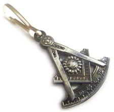 Past Master Square Compass Masonic Freemason Masonry Lodge Coat Zipper Pull Clip