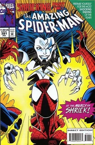 AMAZING SPIDER-MAN #391 F, Direct Marvel Comics 1994 Stock Image