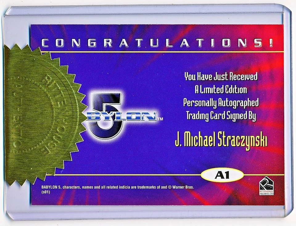 The Complete Babylon 5 J. Michael Straczynski Autograph Case Topper Auto #A1 - Image 2 of 2