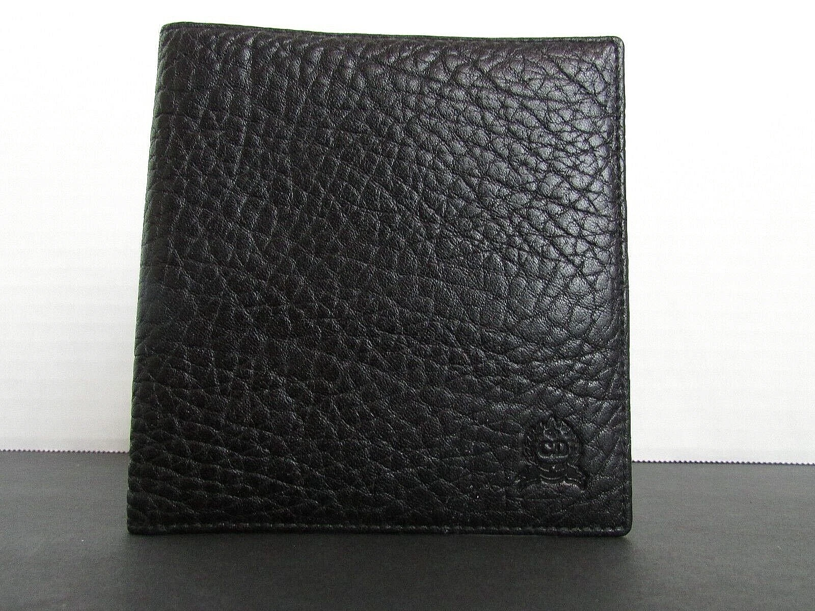 Portefeuille organisateur double pli cuir grainé noir Christian Dior vintage   ESPAGNE