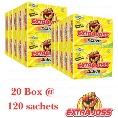 EXTRA JOSS Energy Drink Powder - 20 Boxes (120 Sachets) Sugar-Free Stamina Boost