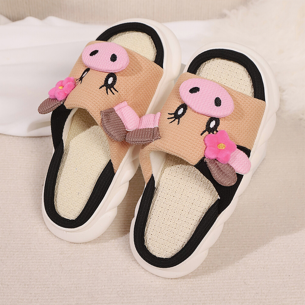 APL Pantofole Mucca Punta Aperta Morbide Casa Pantofole Divertenti Comode per Interno Esterno