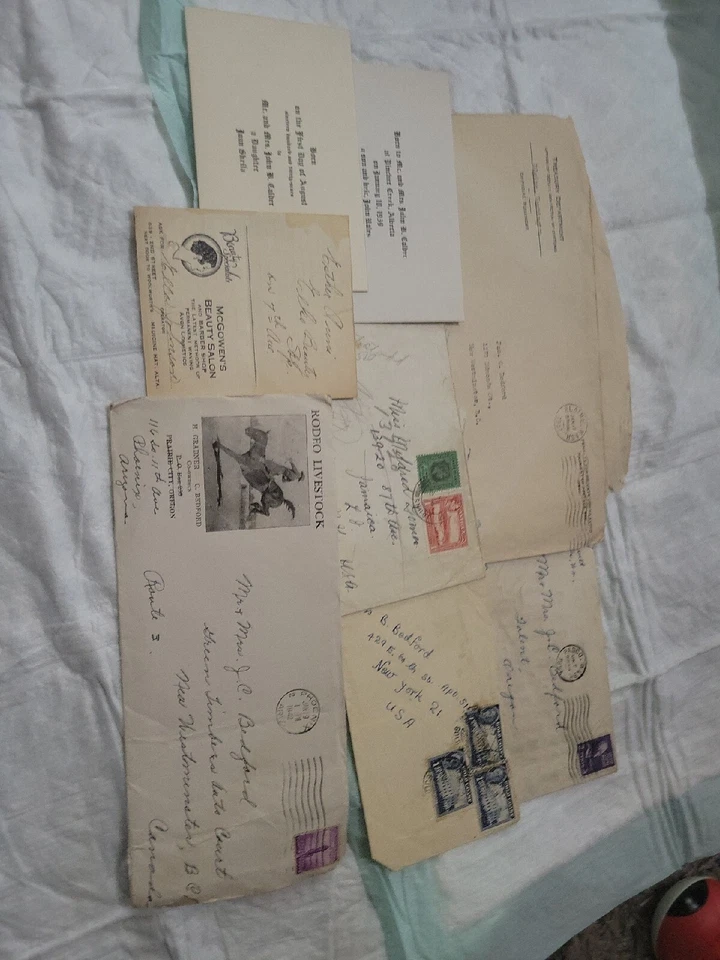 Vintage War Time Original Handwritten Letter & Stamps Collectible V068 - Image 3 of 4