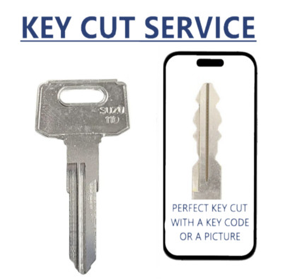 KEY CUT + JMA Uncut Key Blank Fits for Suzuki Motorcycle - SUZ12 - SUZU-11D