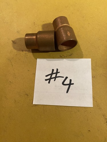 4 Pc 1/2โ X 3/8โ Copper Coupling Fitting SOLDER PLUMBING SWEAT