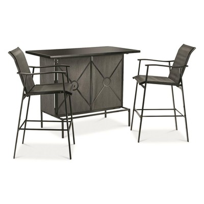 3 piece wrought iron patio set