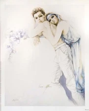 SARA MOON Couple w/Blue Flowers 16”x20” Personally Signed Original Archive Print