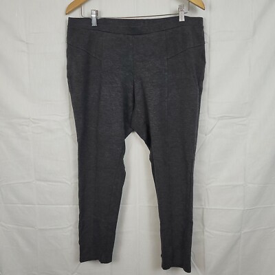 Context Womens Black Regular Fit Mid Rise Comfort Pull On Sweatpants Size 1X