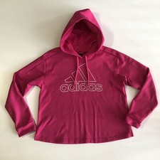 ADIDAS Climawarm Women s Pink Hoodie LS Slit Pullover Sz L