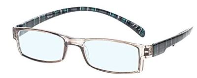Calabria 762 Neck Hanging Blue Light Blocking Reading Glasses+2.00 Crystal Plaid