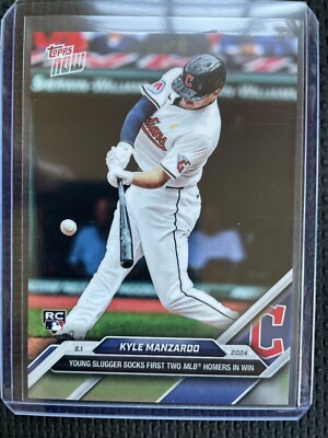 2024 Topps Now 629 Kyle Manzardo RC Young Slugger Socks First Two MLB Homers
