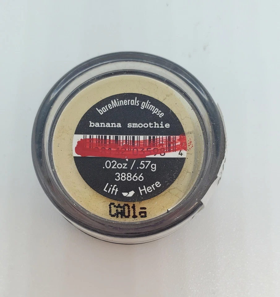 bareMinerals BANANA SMOOTHIE Glimpse Shadow Eyecolor 0.57g ~ pale yellow sheen - Image 2 of 2