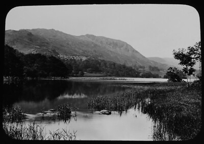 ANTIQUE Magic Lantern Slide RYDAL WATERS THE LAKE DISTRICT C1890 PHOTO ENGLAND