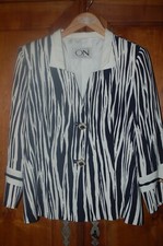 Black gold by Carla Carini, suit, white black, size 48, like new