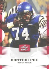 LEAF-DRAFT Dontari Poe RC COWBOYS PANTHERS FALCONS CHIEFS Memphis TIGERS