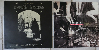 ATTRITION  -  DEATH HOUSE step inside the nightmare LP & Thin Red Line 12'' MINT-