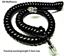 Black 9Ft Handset Cord for Avaya Merlin Phone BIS 10 22 22D HFAI Curly