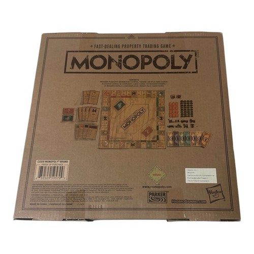 Rustic Wood Series Monopoly Board Game Limited Edition Wooden Box New - Picture 2 of 5