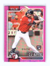 2026 Topps Chrome Guardians CJ Kayfus Pink Logofractor /250 Rookie #46