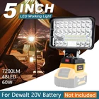 LED Work Lights For Dewalt 20V Battery Flood Lights Torch for Workshop Camping