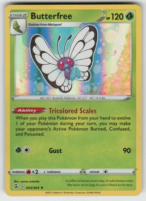 GGC - 3 Holo Butterfree 003/264 Holo Rare SWSH08: Fusion Strike