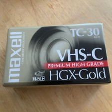 Maxell VHS-C Premium HGX-Gold TC-30 Camcorder Video Cassette Tapes - New