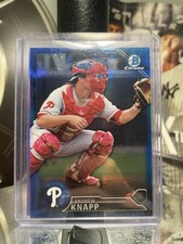 2016 Bowman Chrome Andrew Knapp #BCP129 Blue Refractor /150 Rookie Phillies