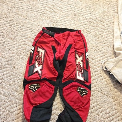 Vintage Youth Fox Racing 180 Red & Black Motocross Pants