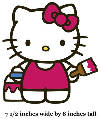 Hello Kitty Decal Wall Art Decor Sanrio Peel Stick Wallpaper Sticker Vinyl Cling
