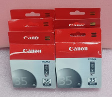 Lot Of 6 New OEM Genuine Canon PIXMA 35 Black Ink Tank Cartridge PGI-35