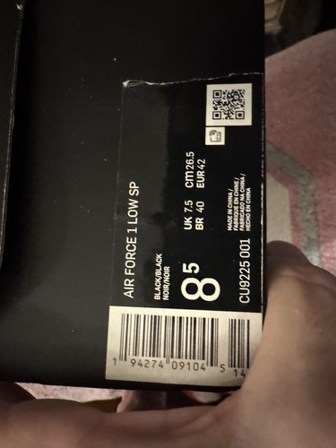Größe 8,5 - Nike Air Force 1 Low x Supreme Box Logo - Schwarz - Bild 12 von 12