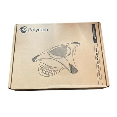 Polycom SoundStation 2 Model 2200-15100-001 Corded Conference Phone & Connectors