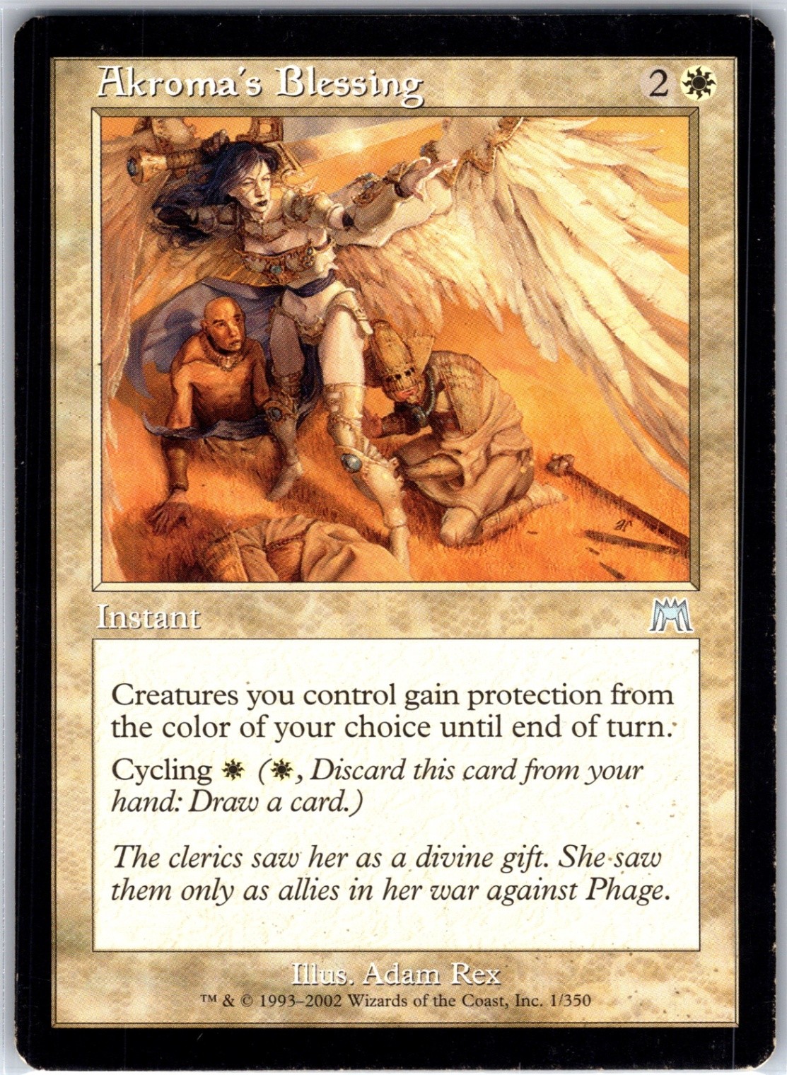 Akroma's Blessing 1 U Onslaught Magic the Gathering MTG LP