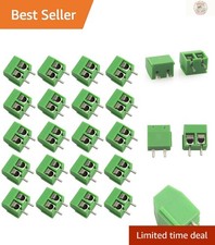 Compact 20 PCS 2 Pin Screw Terminal Block Connectors - Perfect for Electronics