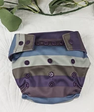 Grovia Hybrid Shell + 1 Liner Stripped Waterproof Adjustable OS Cloth System