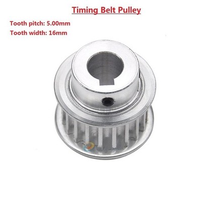 HTD-5M 15T~80T Timing Belt Pulley With Step/Keyway, Bore 8~25mm Teeth Width 16mm